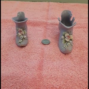(2) Vintage ceramic shoes